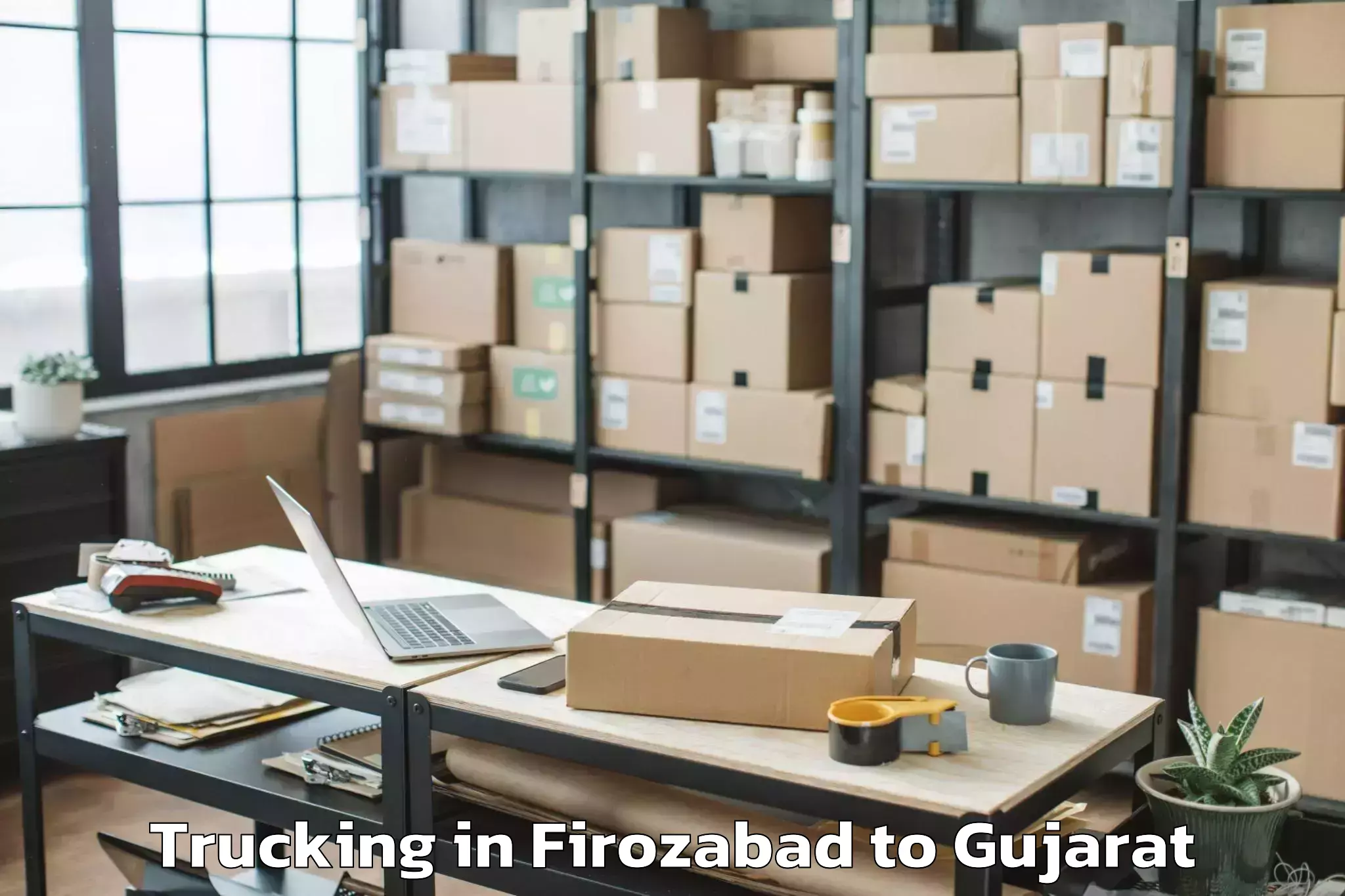 Quality Firozabad to Satlasana Trucking